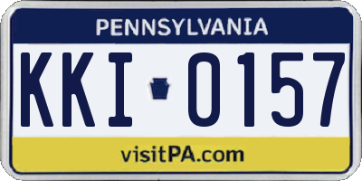 PA license plate KKI0157