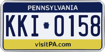 PA license plate KKI0158