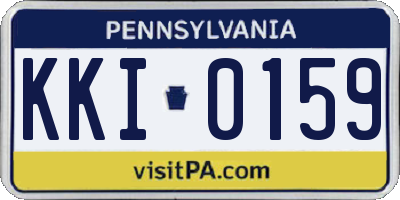 PA license plate KKI0159