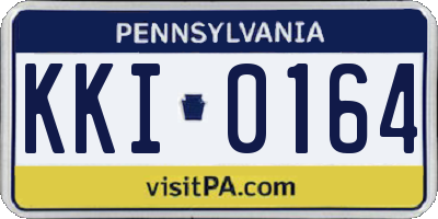 PA license plate KKI0164