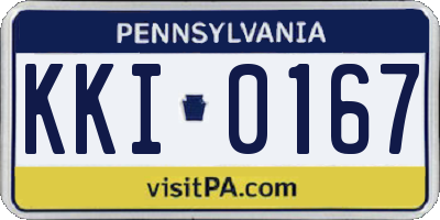 PA license plate KKI0167