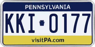 PA license plate KKI0177