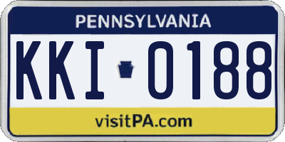 PA license plate KKI0188