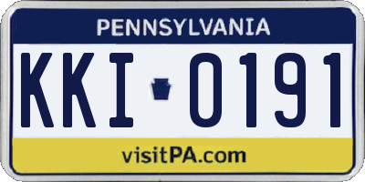 PA license plate KKI0191