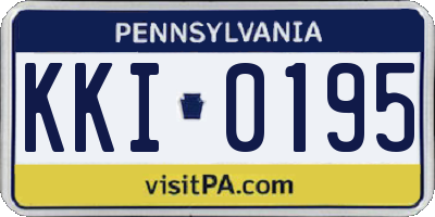 PA license plate KKI0195