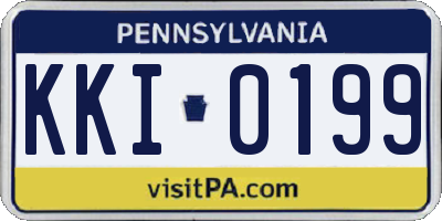 PA license plate KKI0199