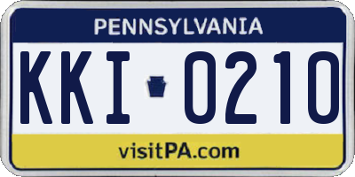 PA license plate KKI0210