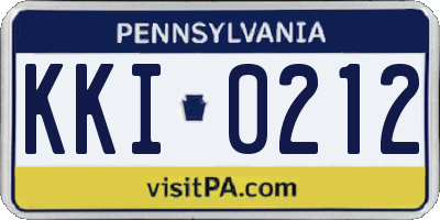 PA license plate KKI0212
