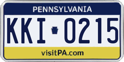 PA license plate KKI0215