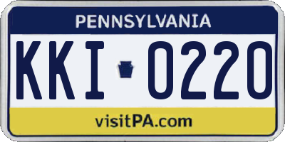 PA license plate KKI0220