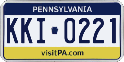 PA license plate KKI0221