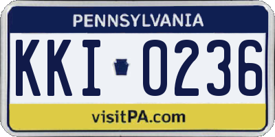 PA license plate KKI0236