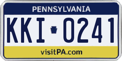 PA license plate KKI0241