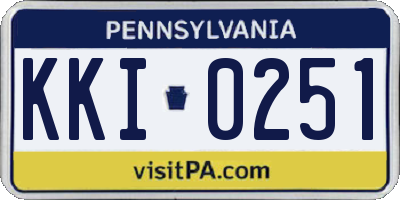 PA license plate KKI0251