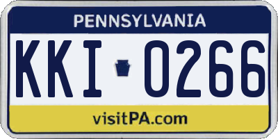 PA license plate KKI0266