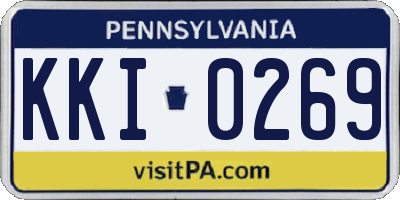 PA license plate KKI0269