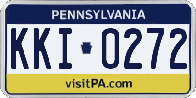 PA license plate KKI0272