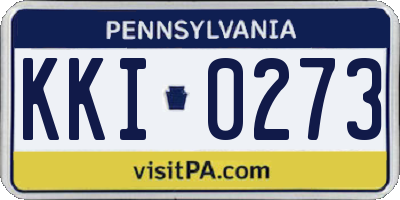 PA license plate KKI0273