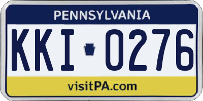 PA license plate KKI0276