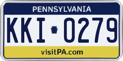 PA license plate KKI0279