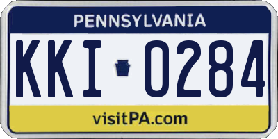 PA license plate KKI0284