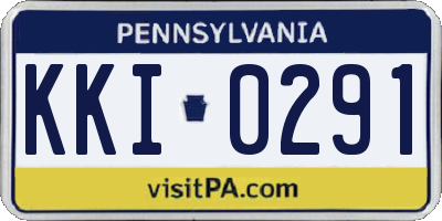 PA license plate KKI0291