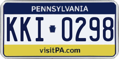 PA license plate KKI0298