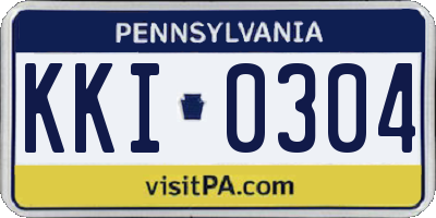 PA license plate KKI0304
