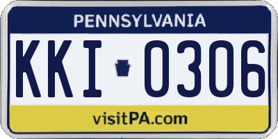 PA license plate KKI0306