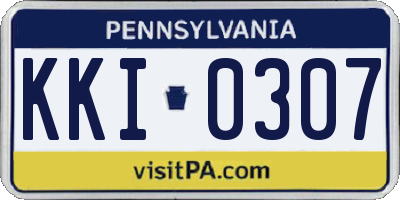 PA license plate KKI0307