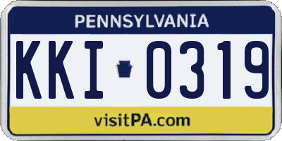 PA license plate KKI0319