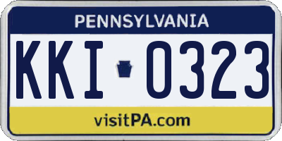 PA license plate KKI0323