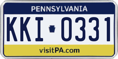 PA license plate KKI0331