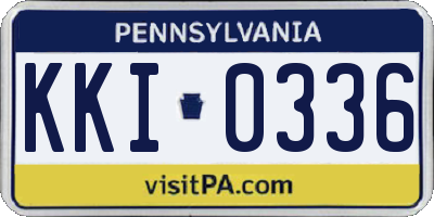 PA license plate KKI0336