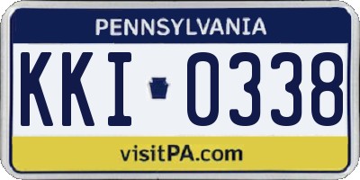 PA license plate KKI0338