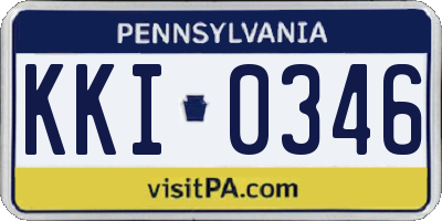 PA license plate KKI0346