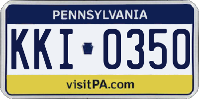 PA license plate KKI0350