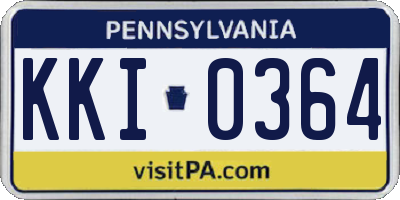 PA license plate KKI0364