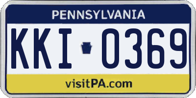 PA license plate KKI0369