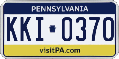 PA license plate KKI0370