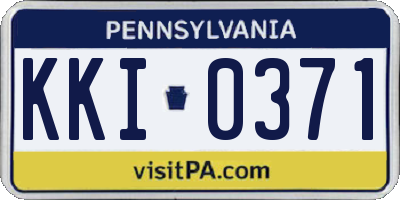 PA license plate KKI0371