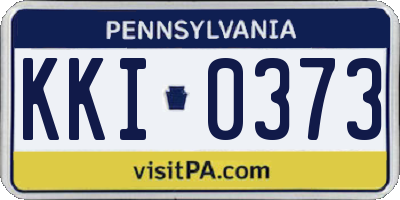 PA license plate KKI0373