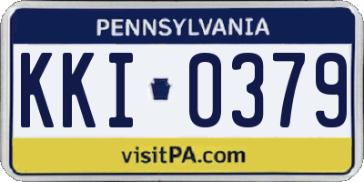 PA license plate KKI0379