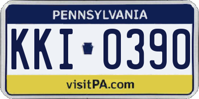 PA license plate KKI0390