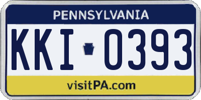 PA license plate KKI0393
