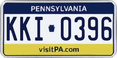 PA license plate KKI0396
