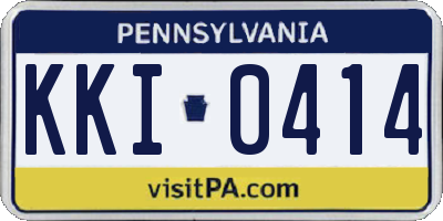 PA license plate KKI0414