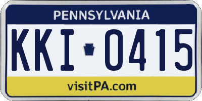 PA license plate KKI0415