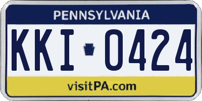 PA license plate KKI0424