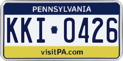 PA license plate KKI0426